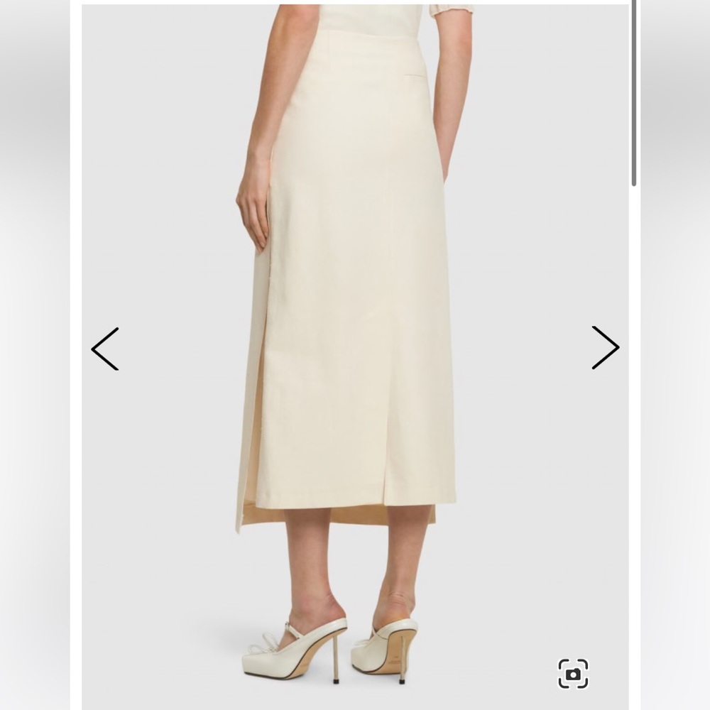 Loulou Studio Cream Midi Pencil Skirt for Casual Wear size S - Picture 2 of 7